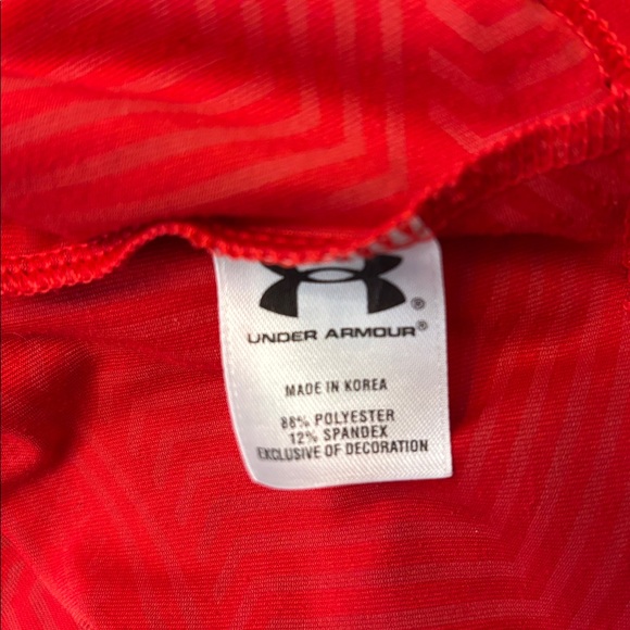 Under Armour 1/4 zip. Red and silver. Large. - Picture 3 of 6